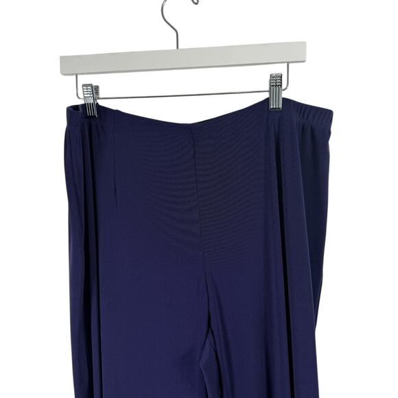 Chicos Easywear Purple Pull On Slinky Pants Travel Work Womens 3 Short US XL - Picture 2 of 5